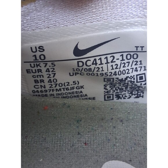 New Nike Air Vapormax 2021 FK Womens White/White-Pure Platinum Sz 10 DC4112-100 - Picture 8 of 8